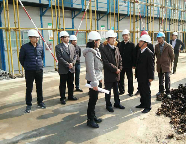 淮安市委副書(shū)記、市長(cháng)惠建林一行視察我司淮安市新城附屬初級中學(xué)項目